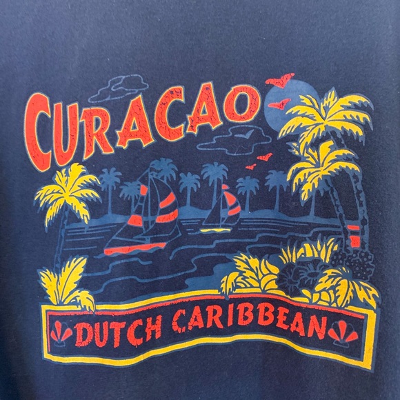 Vintage Vacation Tee - Curaçao- Navy - Size L - Picture 3 of 3